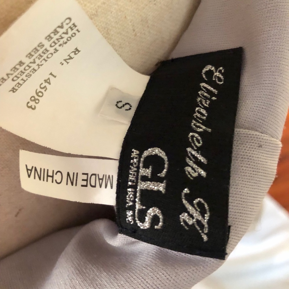 Elizabeth K GLS Silv Embellished Hand beaded Dress - Picture 7 of 8